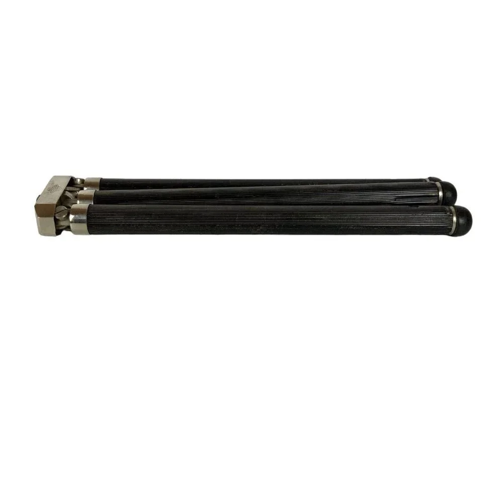 BKD Telescoping Travel Camera Tripod Case Stainless Steel Brass Legs Germany